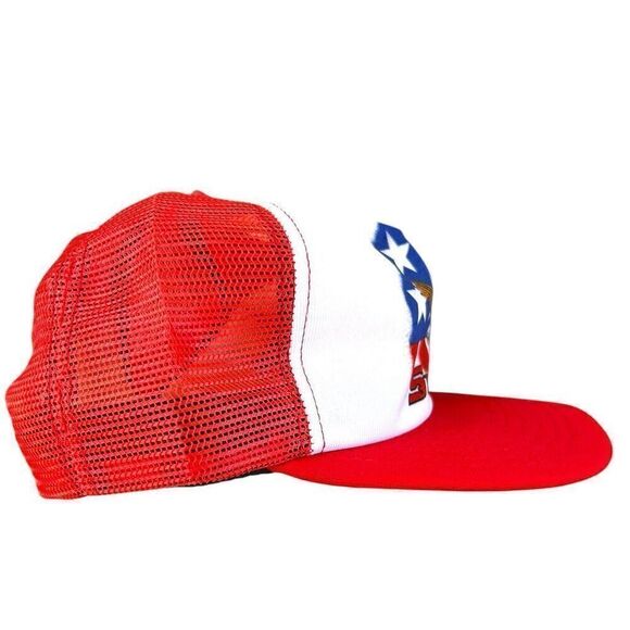 Vintage Snap-On Tools Trucker Snapback Hat Red Racing Theme Adjustable - Picture 2 of 6